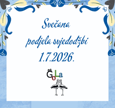Svečanom podjelom svjedodžbi, priznanja i nagrada zaključena školska godina u Osnovnoj školi Gola